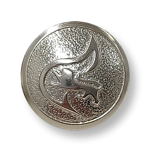 Uniformknöpfe - silberne Metallknöpfe mit Flamme und Löwe