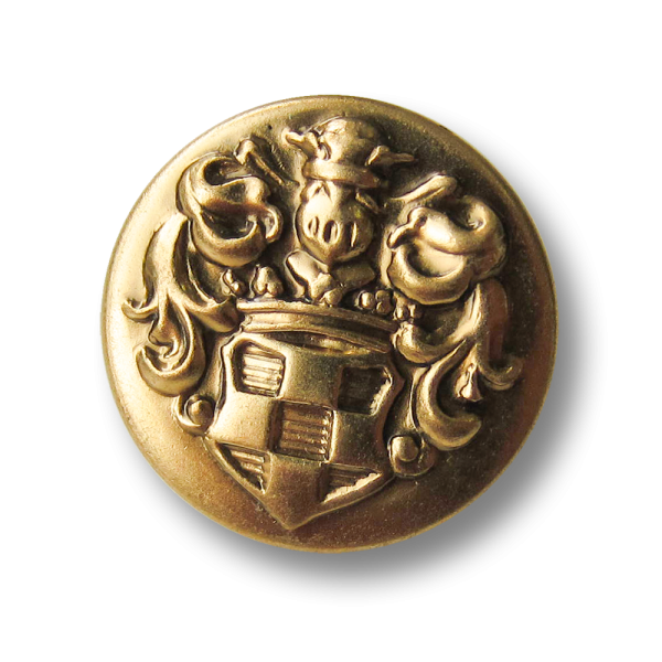 Leichter Metallblech Ösen Knopf mit Wappen Muster