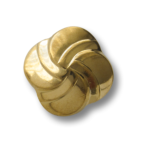 www.Knopfparadies.de - 1574go - Bezaubernde goldene Knöpfe aus Kunststoff wie Windrad oder Knoten