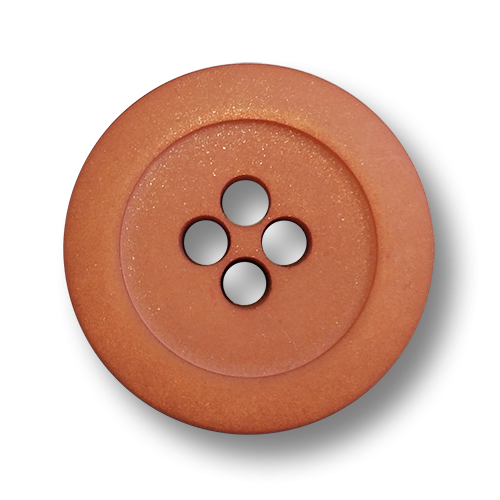 www.knopfparadies.de - 2612br - Orange bis braun schimmernde Kunststoffknöpfe mit vier Löchern