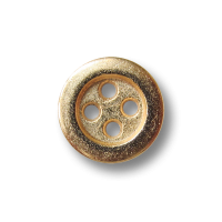 Kleine schlichte matt goldfarbene Vierloch Metallknöpfe Kleine schlichte matt goldfarbene Vierloch Metallknöpfe