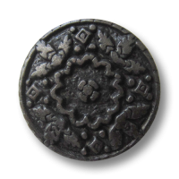 www.Knopfparadies.de - 0495ei - Dunkel eisenfarbene Metallknöpfe mit üppiger Verzierung www.Knopfparadies.de - 0495ei - Dunkel eisenfarbene Metallknöpfe mit üppiger Verzierung