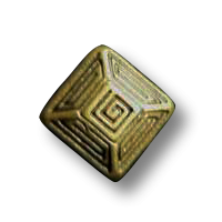 Altmessingfarbene quadratische Knöpfe Altmessingfarbene quadratische Knöpfe