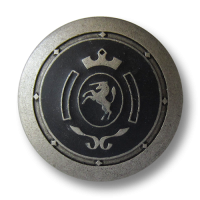 www.Knopfparadies.de - 0317sz - Blau silberfarbene Metallknöpfe mit Einhorn Wappen www.Knopfparadies.de - 0317sz - Blau silberfarbene Metallknöpfe mit Einhorn Wappen