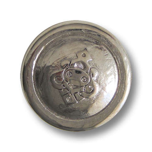 Metall Ösen Knopf in Silberfarben mit Ornament Motiv