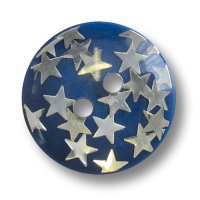 www.knopfparadies.de - 2025bl - Blaue Kunststoffknöpfe mit silberfarbenen Sternen www.knopfparadies.de - 2025bl - Blaue Kunststoffknöpfe mit silberfarbenen Sternen