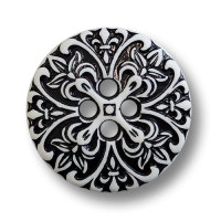www.knopfparadies.de - 4580wb - Schwarz-weiß gemusterte Trachtenknöpfe aus Kunststoff www.knopfparadies.de - 4580wb - Schwarz-weiß gemusterte Trachtenknöpfe aus Kunststoff
