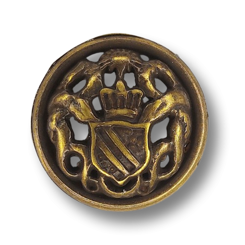 Messingfarbener Wappenknopf