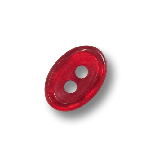 www.knopfparadies.de - 3710ro - Ovale Kunststoffknöpfe in rot schimmernd