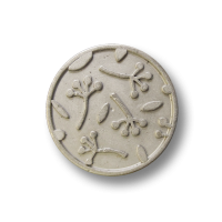 Günstiger Ösen Knopf mit floralem Muster / B-WARE Günstiger Ösen Knopf mit floralem Muster / B-WARE