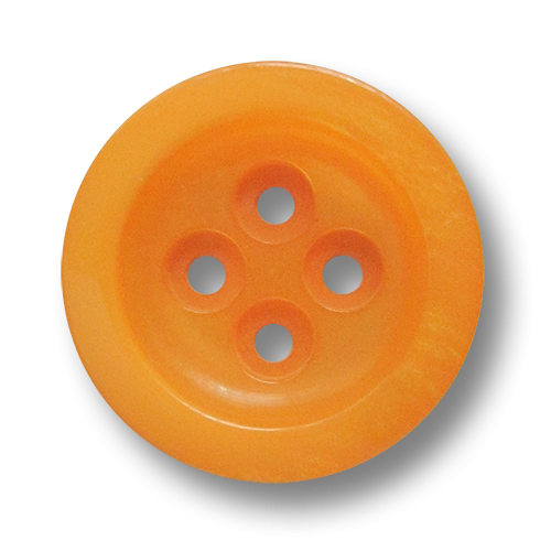 www.knopfparadies.de - 3031or - Napfförmige Kunststoffknöpfe in frischem Orange
