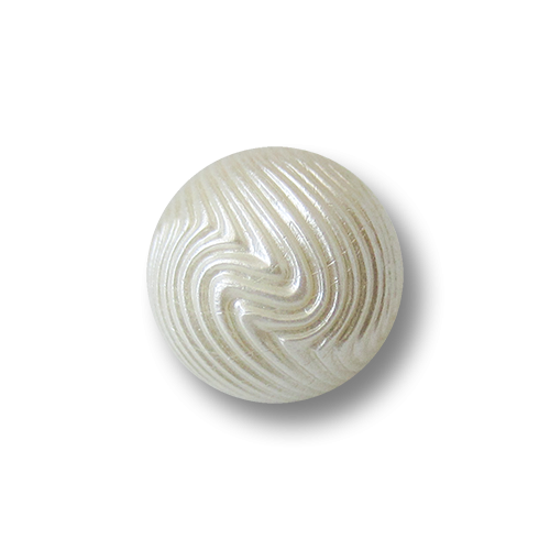 www.Knopfparadies.de - 1672pm - Kleine perlmuttartig weiße Kugelknöpfe aus Kunststoff