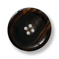 Ganz besonders hochwertige dunkelbraun melierte Büffelhornknöpfe - Naturprodukt Ganz besonders hochwertige dunkelbraun melierte Büffelhornknöpfe - Naturprodukt