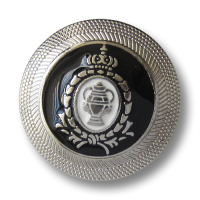 Edle Blazerknöpfe in schwarz / silber mit Krone, Lorbeerkranz und Pokal Edle Blazerknöpfe in schwarz / silber mit Krone, Lorbeerkranz und Pokal