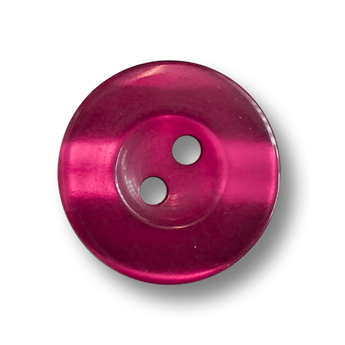 www.knopfparadies.de - 6030wr - Dunkel pink schimmernde Zweilochknöpfe aus Kunststoff