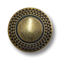 www.knopfparadies.de - 0592am - Altmessingfarbene Metallknöpfe mit graphischem Muster im Rand www.knopfparadies.de - 0592am - Altmessingfarbene Metallknöpfe mit graphischem Muster im Rand