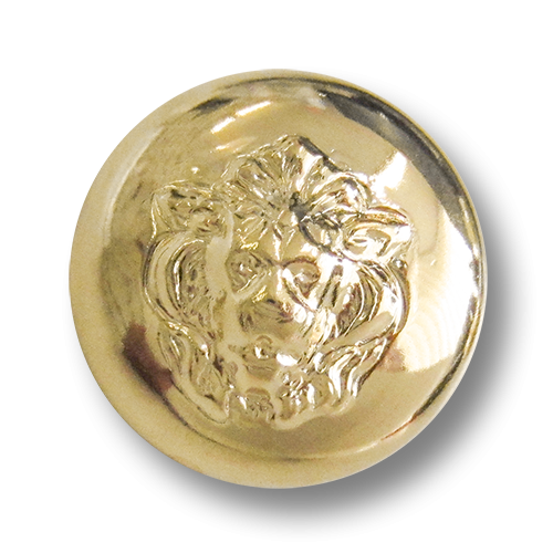 Vornehmer Knopf mit Löwenkopf aus leichtem Metallblech