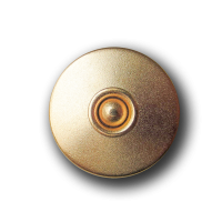 Schlichter matt goldfb. Metallknopf mit Kugel / B-WARE Schlichter matt goldfb. Metallknopf mit Kugel / B-WARE