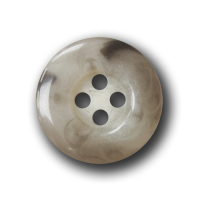 Edler grau melierter Vierloch Knopf in Horn Optik Edler grau melierter Vierloch Knopf in Horn Optik
