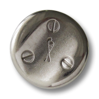 www.Knopfparadies.de - 3947ms - Moderne matt silberne Metallknöpfe mit gekreuzten Golfschlägern und Schlitzschrauben www.Knopfparadies.de - 3947ms - Moderne matt silberne Metallknöpfe mit gekreuzten Golfschlägern und Schlitzschrauben