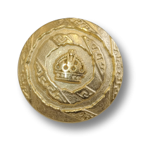 Goldfarbener Knopf mit Krone Goldfarbener Knopf mit Krone