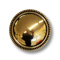 Glänzender Metall Ösen Knöpf mit gekördeltem Rand Glänzender Metall Ösen Knöpf mit gekördeltem Rand