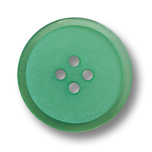 www.knopfparadies.de - 4685gn - Grün schimmernde Kunststoffknöpfe mit vier Löchern