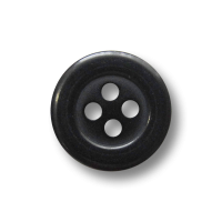 Kleiner schwarz gemaserter Vierloch Knopf a. Steinnuss Kleiner schwarz gemaserter Vierloch Knopf a. Steinnuss