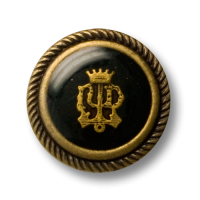 Edle Blazerknöpfe mit Wappen und Krone in altmessing & schwarz Edle Blazerknöpfe mit Wappen und Krone in altmessing & schwarz