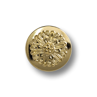 www.knopfparadies.de - 6481go - Leichte, goldfarbene Kunststoffknöpfe mit Blütenmotiv www.knopfparadies.de - 6481go - Leichte, goldfarbene Kunststoffknöpfe mit Blütenmotiv