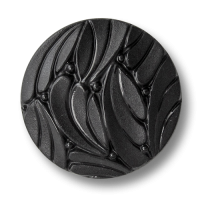 Nostalgischer schwarzer Ösen Knopf in Glas-Optik Nostalgischer schwarzer Ösen Knopf in Glas-Optik