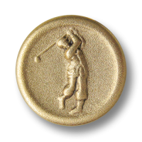 www.Knopfparadies.de - 3269go - Sportliche Metallknöpfe in Altgold mit Golfer Motiv www.Knopfparadies.de - 3269go - Sportliche Metallknöpfe in Altgold mit Golfer Motiv