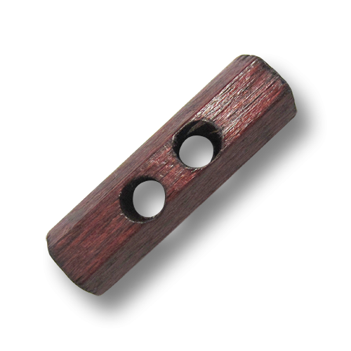 www.knopfparadies.de - h197r - Rotbraune Knebelknöpfe aus Holz