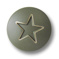 www.Knopfparadies.de - 3270gg - Moderne Motivknöpfe aus Metall mit Stern in Grün & Gold www.Knopfparadies.de - 3270gg - Moderne Motivknöpfe aus Metall mit Stern in Grün & Gold
