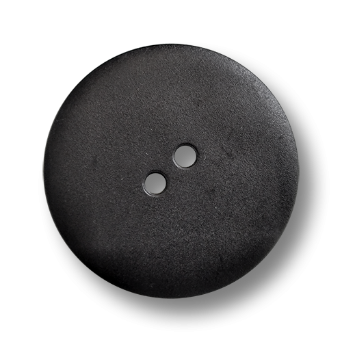 www.knopfparadies.de - 4660sc - Große, schwarze Mantelknöpfe aus Kunststoff mit zwei Knopflöchern