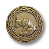 www.knopfparadies.de - 0564ag - Altgoldfarbene Metallknöpfe mit Raubkatze als Motiv www.knopfparadies.de - 0564ag - Altgoldfarbene Metallknöpfe mit Raubkatze als Motiv