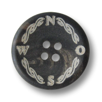 www.knopfparadies.de - 4092db - Dunkelbraune Hornoptik Knöpfe aus Kunststoff mit Kompass www.knopfparadies.de - 4092db - Dunkelbraune Hornoptik Knöpfe aus Kunststoff mit Kompass