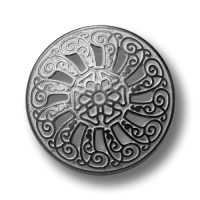 Weiß-Silberfarbene wunderschöne Metallknöpfe mit Nostalgie Durchbruchmuster Weiß-Silberfarbene wunderschöne Metallknöpfe mit Nostalgie Durchbruchmuster
