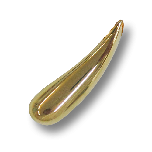 Elegante goldfarbene Knebelknöpfe aus Metall in Nierenform
