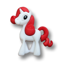 www.knopfparadies.de - 1418ro - Rot weiße Kunststoffknöpfe: kleines Einhorn www.knopfparadies.de - 1418ro - Rot weiße Kunststoffknöpfe: kleines Einhorn