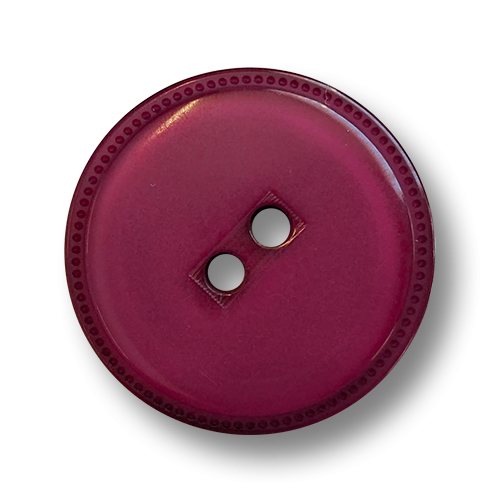 www.knopfparadies.de - 6277wr - Weinrote Kunststoffknöpfe mit zwei Knopflöchern