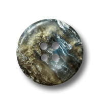 Grün braun weiß melierter Knopf m. Perlmutt Schimmer Grün braun weiß melierter Knopf m. Perlmutt Schimmer