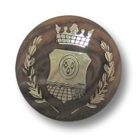 www.Knopfparadies.de - 3528br - Wappenknöpfe aus Kunststoff wie Hornknöpfe in Braun, Beige & Gold www.Knopfparadies.de - 3528br - Wappenknöpfe aus Kunststoff wie Hornknöpfe in Braun, Beige & Gold