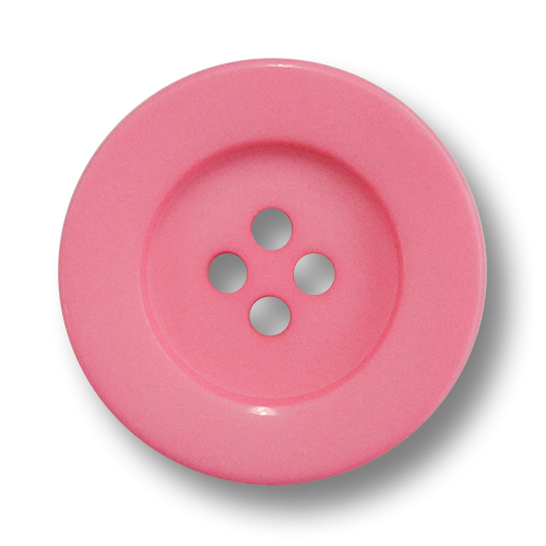 www.Knopfparadies.de - 5906pi - Freche große Vierloch Mantelknöpfe aus Kunststoff in Rosa / Pink