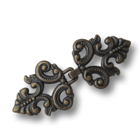 Sehr dekorativer altmessingfb. Metall Zier Verschluss Sehr dekorativer altmessingfb. Metall Zier Verschluss