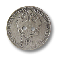 www.knopfparadies.de - 0020 - Historische Münzknöpfe 1/4 Florin Österreich / Trachtenknöpfe www.knopfparadies.de - 0020 - Historische Münzknöpfe 1/4 Florin Österreich / Trachtenknöpfe