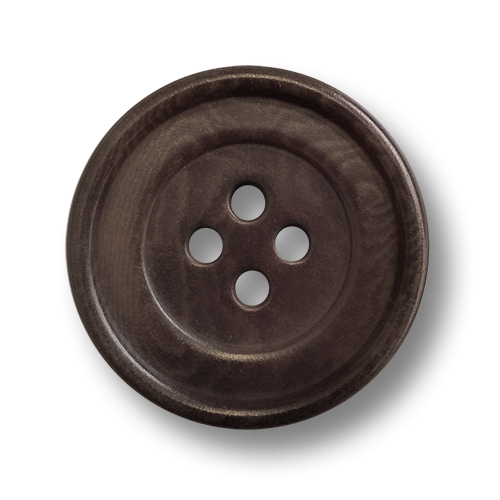 www.knopfparadies.de - 1603db - Dunkelbraun eingefärbte Steinnussknöpfe mit vier Knopflöchern