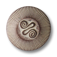 www.Knopfparadies.de - 0425ku - Alt wirkende Metallknöpfe mit Spiral Symbol in Kupfer-Weiß www.Knopfparadies.de - 0425ku - Alt wirkende Metallknöpfe mit Spiral Symbol in Kupfer-Weiß