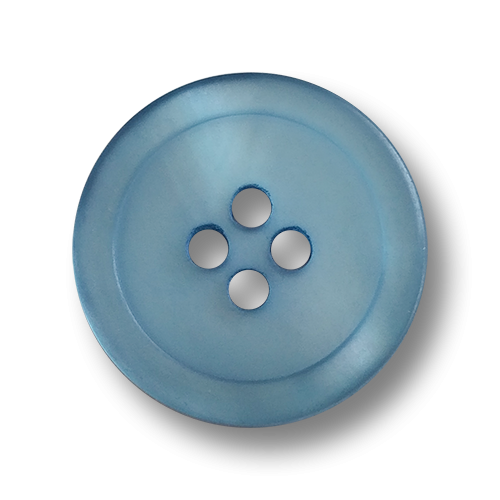 www.knopfparadies.de - 6731bl - Blau schimmernde Vierlochknöpfe aus Kunststoff