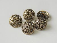 Vorschau: Altgoldfb. Knopf mit Durchbruchmuster Vorschau: Altgoldfb. Knopf mit Durchbruchmuster